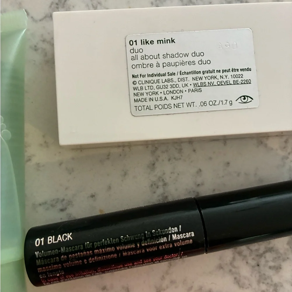 Clinique makeup bag with new unopened samples